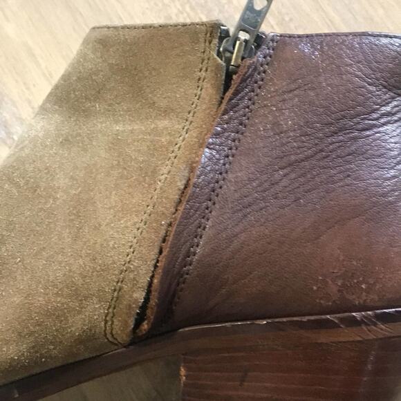 Madewell 2 tone Suede Leather Booties size 8.5 - Picture 7 of 10